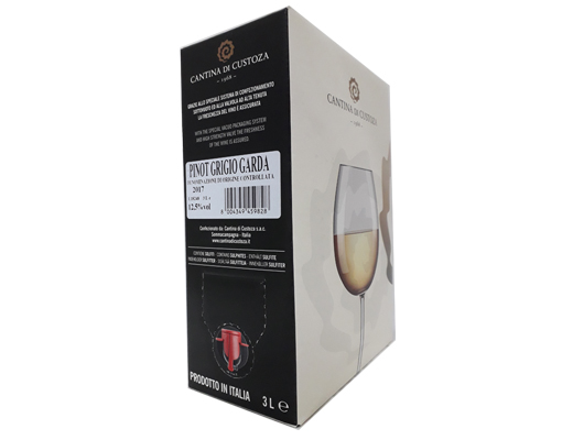 BAG-IN-BOX WHITE WINE PINOT GRIGIO GARDA DOC 12.5% – 3 LITRES <br>