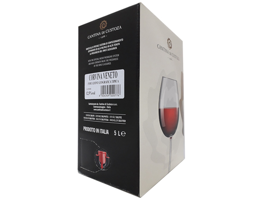 BAG-IN-BOX RED WINE CORVINA VENETO IGT 12.5% – 5 LITRES <br>