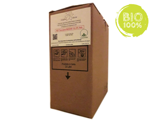 BAG-IN-BOX VEGAN ORGANIC RED WINE IGT TOSCANO 12.5% - 3 LITRES